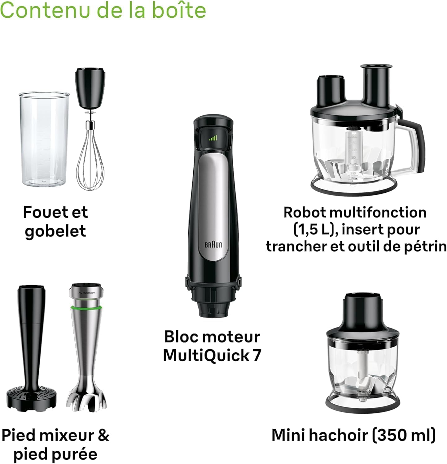 Mixeur Multifonction 1000W – 6 Accessoires – Image 4